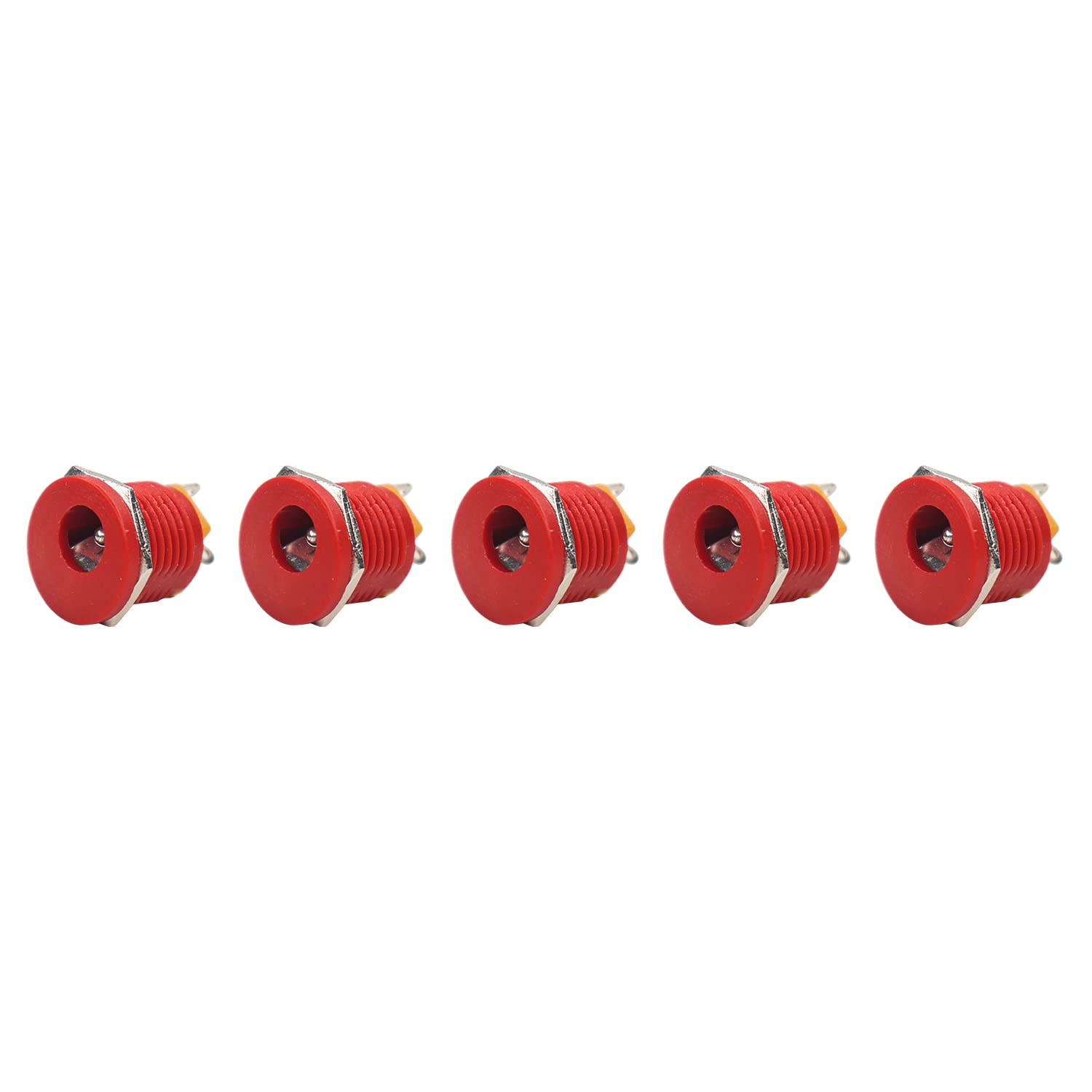 Electronic Spices Pack of 5pcs 5.5mm x 2.1mm Red color Female jack 3 pin PCB Panel mount DC power connector (B0B21P8114) Amazon Price History, Amazon Price Tracker