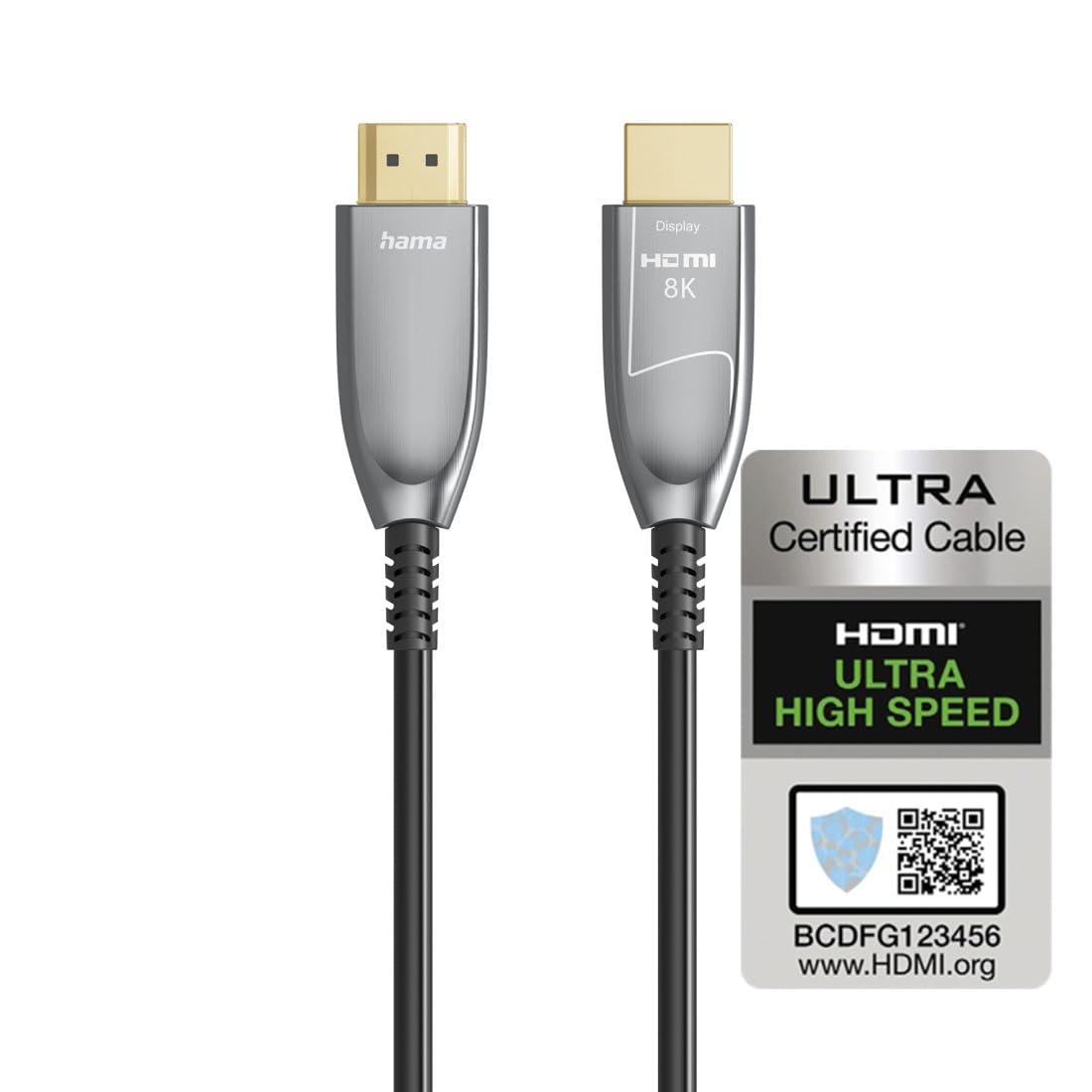 Hama Cavo HDMI™ ad altissima velocità, certificato, spina - spina, 8K, alluminio, 20 m
