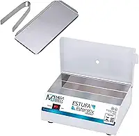 Kit Estufa Esterilizadora para Manicure Esterilizador de Alicates + Bandeja + Pinça