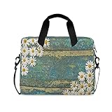 Multiusos: la bolsa para portátil tiene una correa de hombro ajustable, con almohadillas antideslizantes, asas de cuero, puedes llevarla a mano o al hombro; puede combinar con tus necesidades, cuando vayas a la escuela, oficina, viajes, viajes de negocios, actividades de negocios, se puede llevar fácilmente