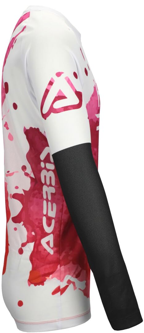 Acerbis J-Windy Vented Watermark Maglia Motocross, pink/bianco, L