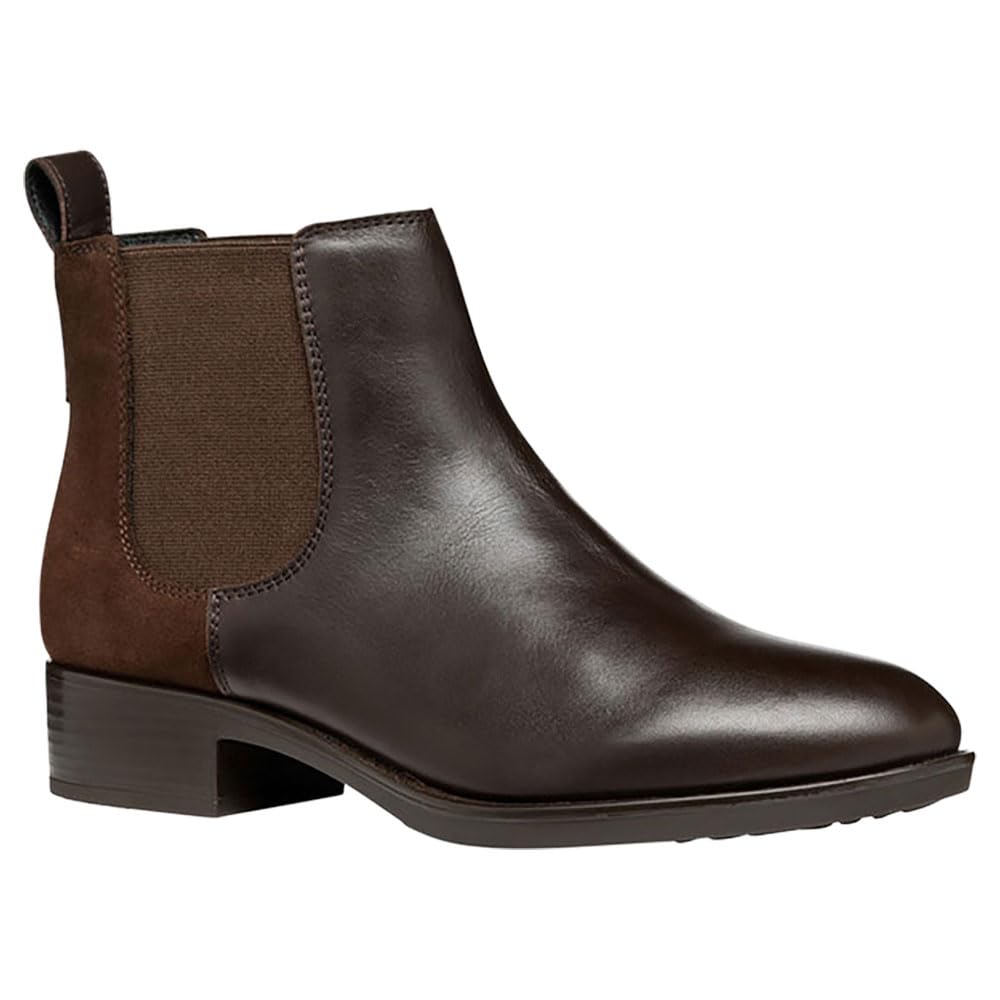 Geox Women's D Felicity B Ankle Boot, Dk Brown, 8 UK