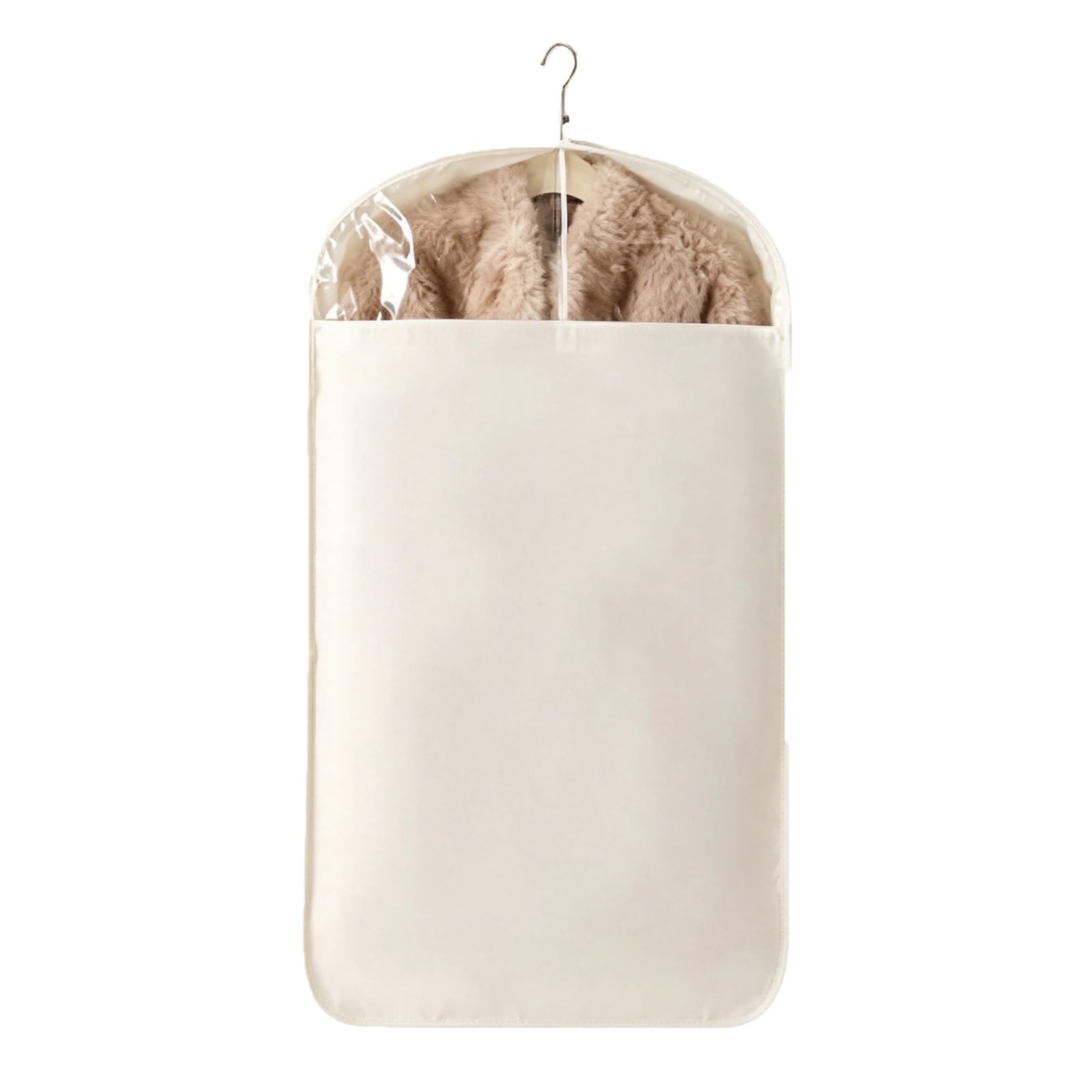 Fundas Ropa Armario, Bolsas para Guardar Ropa Fabricadas Satén Lavable Ventana Transparente, Adecuado para Prendas Transpirables(White,58/*9 * 110cm/23 * 3 * 43in)