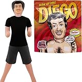 Aufblasbare Puppe in echter Größe – lustiges Accessoire für Junggesellenabschiede und Junggesellinnenabschiede, Scherzgeschenk und Dekoration für Partys (Diego)