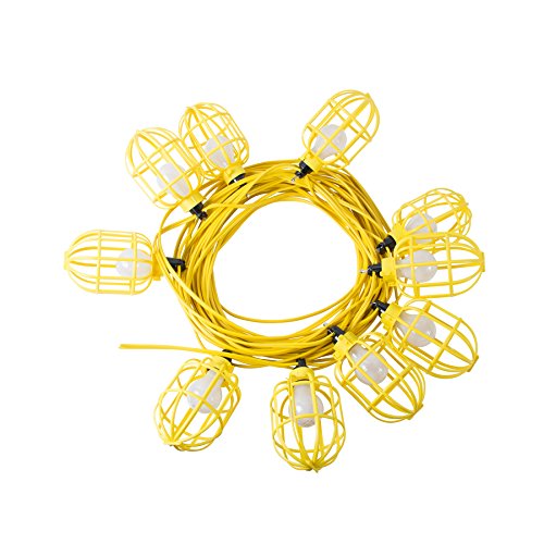 Hottest Sales Bergen Industries Inc YFW100 10-Lamp Temporary Light Stringer, 100 ft, 14 AWG, Flat Wire , Yellow