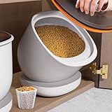 CTIME Airtight Cat Food Container for Small Dog Bird Pet Treats & Dry Food -6 lb(White)