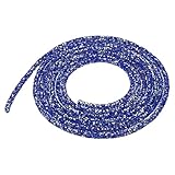 MECCANIXITY Cuerda de lentejuelas con purpurina de 7 mm y 0,7 cm, cordón de tubo de diamantes de imitación para vestidos de novia, disfraces, ropa, zapatos, accesorio de joyería, color azul