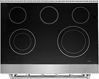 Vista 5 de KOSTCH Cocina Eléctrica Profesional de 36 pulgadas con Placa de Cocción de 5 Elementos Calefactores, Capacidad de Horno de Convección de 6.0 Pies
