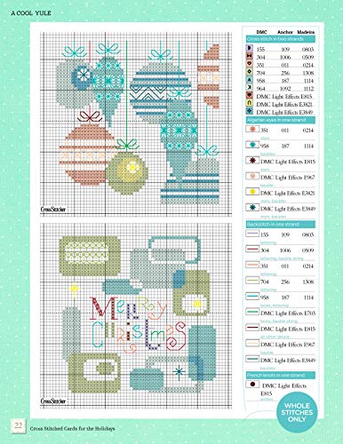 Image of Cross Stitched Cards for the Holidays: Simply Stylish Cards and Tags for the Christmas Season (Design Originals) 40+ Charming Christmas Cards to Stitch, from the Editors of CrossStitcher Magazine