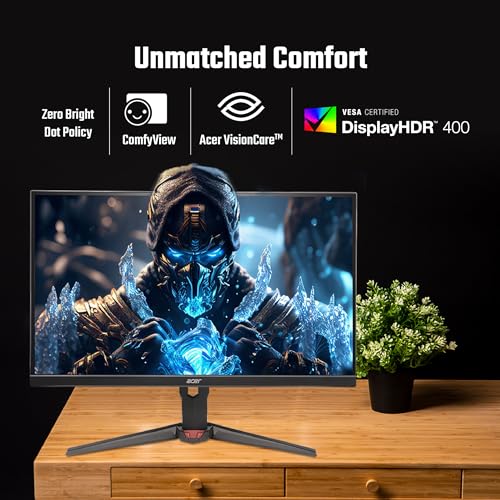 Image of acer Nitro XV272U F3 27 inch IPS WQHD 2560x1440 Gaming Backlight LED LCD Monitor I Rapid 300Hz Refresh, 0.5ms Response I HDR 400 I AMD FreeSync Premium I Zero Bright Dot Policy I Ergostand I Eye Care