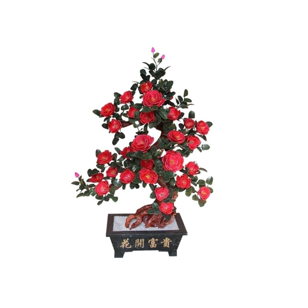 CHENGAIJIAN Artificial Bonsai Tree, Artificial Bonsai Tree Lifelike Faux Potted Plant Jade Flower Ornament