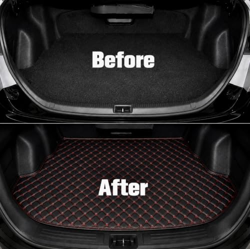 Image of Car Boot Mat for Hyundai I20 2015 to 2019 | Black with Red