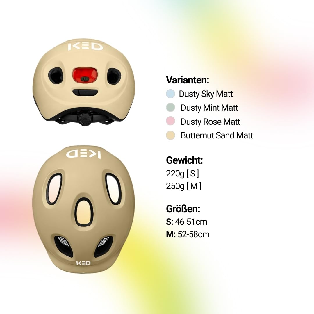 KED Meggy Spark - Casco de bicicleta infantil Inmold, sistema de ajuste de 360°, reflectores, red de protección contra insectos, ligero, ajustable, fabricado en Alemania