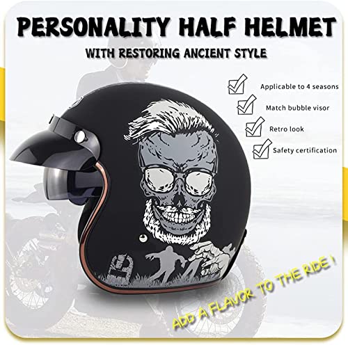 Casque rétro Harley open face doté d'une attache à dégagement rapide XL