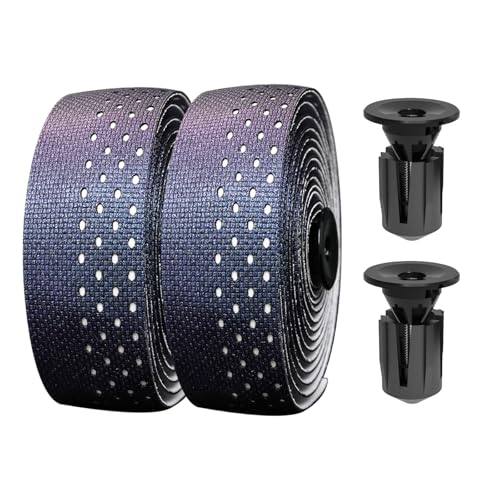 SHANGWU Bike Handlebar Tape, EVA Bike Bar Tape Road Bike, High Stain Resistance Bicycle Handlebars Tape, Extra Thick Soft & Non-Slip Comfortable Bike Grip Tape for Handlebars(Set of 2, Color-Change)