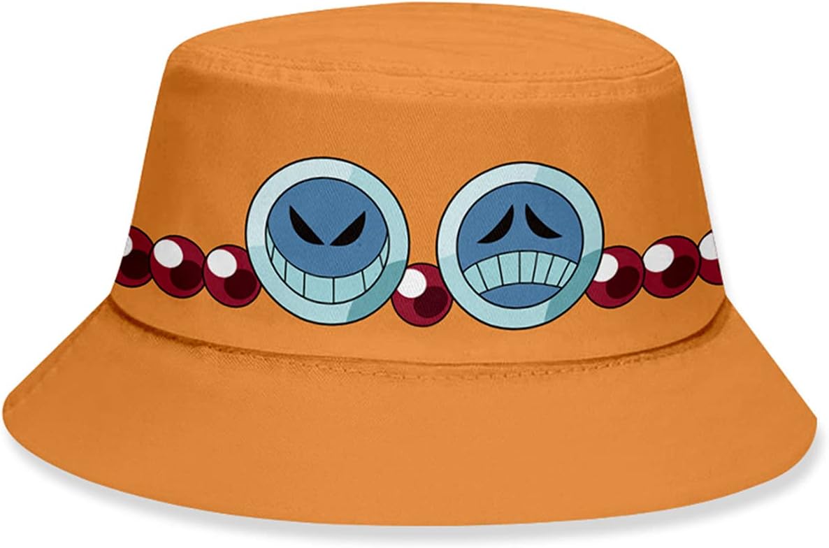 Anime Cosplay Fishman Hat Outdoor Sun Protection Cosplay Summer Bucket Hat for Mens Womens(Ace,OneSize)
