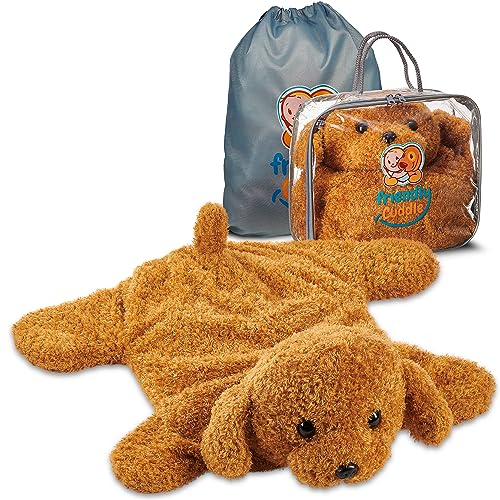 Image of FRIENDLY CUDDLE Weighted Lap Blanket for Kids & Adults - Kids Weighted Blanket - ASD, Sensory Processing Weighted Stuffed Animals Dog Toy - Microwavable Weighted Lap Pad for Kids, 5 Lbs.