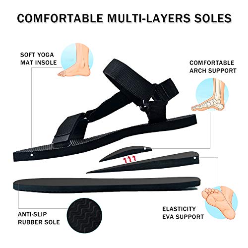 Riemot Women's Hiking Sandals Open Toe Sport Sandals, Adjustable Walking Athletic Sandals, Summer Outdoor Beach Water Shoes Non-Slip Arch Support Sandals Black Eu 40 #TOP5