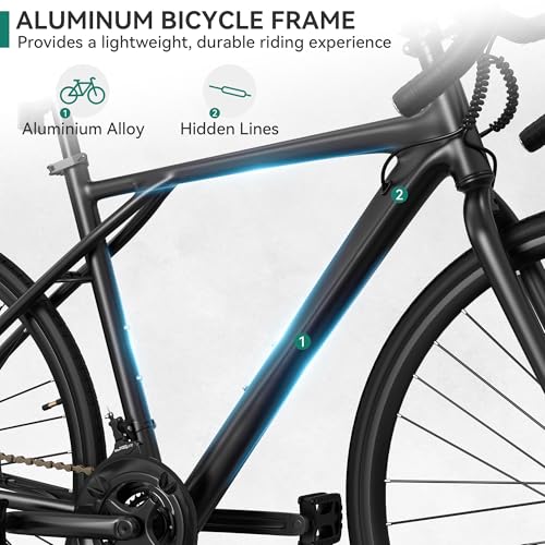 YITAHOME 700C Road Bike, 21 Speed Commuter Bicycle for Men