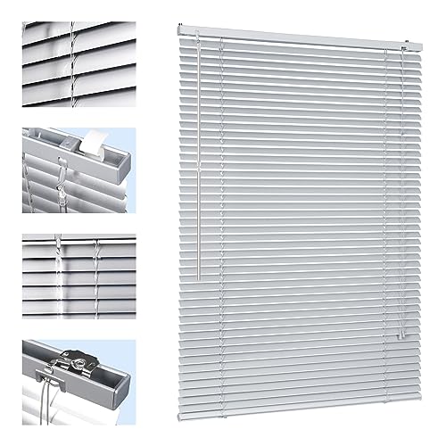 Sekey Klemmfix-Jalousie für Fenster freihängend, 25mm Alu-Lamellen, mit Bohren, inklusive...