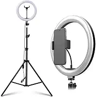 Ring Light Profissional 30cm Selfie Live Com Tripé 2 Metros Para Celular Anel Luz Branco Quente E Frio Lâmpada Vídeo E Maquiagem Iluminação Foto Estúdio Linha PREMIUM SYANG