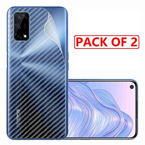 Image of Compatible with (Pack of 2) Oppo Realme V5 Back Screen Protective Film Carbon Fiber Skin Transparent Screen Guard Sticker
