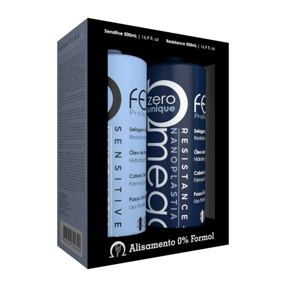 Felps Omega Zero Unique Nanoplastia Resistance & Sensitive Lot de 2 kits de lissage 500 ml