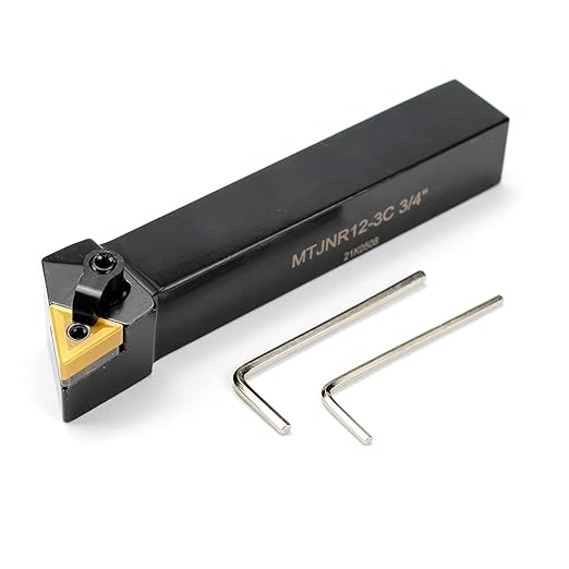 OSCARBIDE 3/4"Lathe Turning Tool Holder MTJNR12-3C,5 inch Overall Length,Right Hand with TNMG332 Insert,93 Degree,1 Pieces