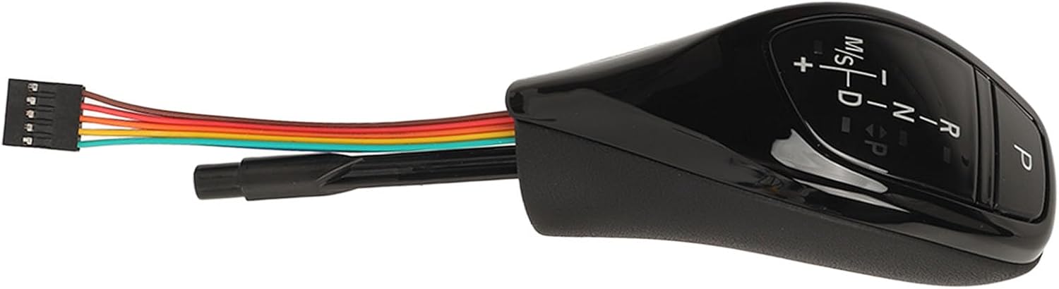 Aramox Glossy Black LED Gear Shift Knob Thumb Type Shifter Lever Head Retrofit Kit for E90 E91 E92 E93 LHD (Glossy Black)