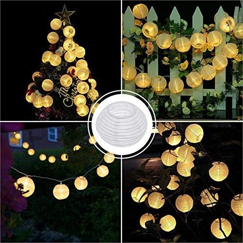 Bawoo Solar Garden Lanterns, Waterproof 30 Outdoor Solar String Lights for Garden Outdoor Wedding Party Warm