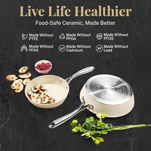 Gotham-Steel-Hammered-15-Piece-Pots-and-Pans-Set-Non-Stick-Cookware-Set-Pot-and-Pan-Set-Kitchen-Cookware-Sets-Non-Toxic-Ceramic-Cookware-Set-Induction-Cookware-Dishwasher-Safe-Cream-White