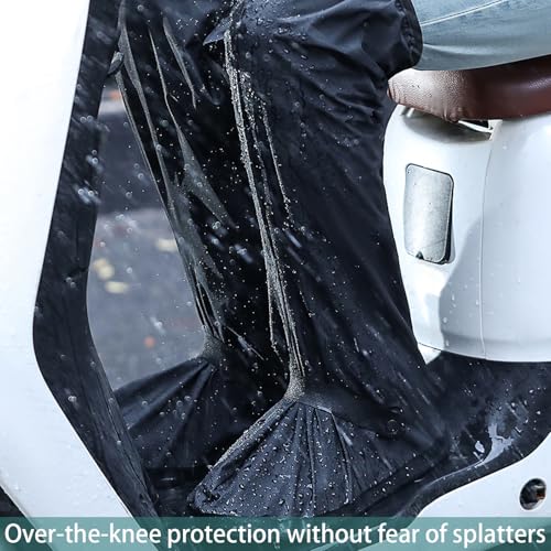 Image of Reusable Waterproof Shoe Covers for Rain, 23 Inch Foldable Tall Boot Design Rain Cover for Shoes (7 UK)