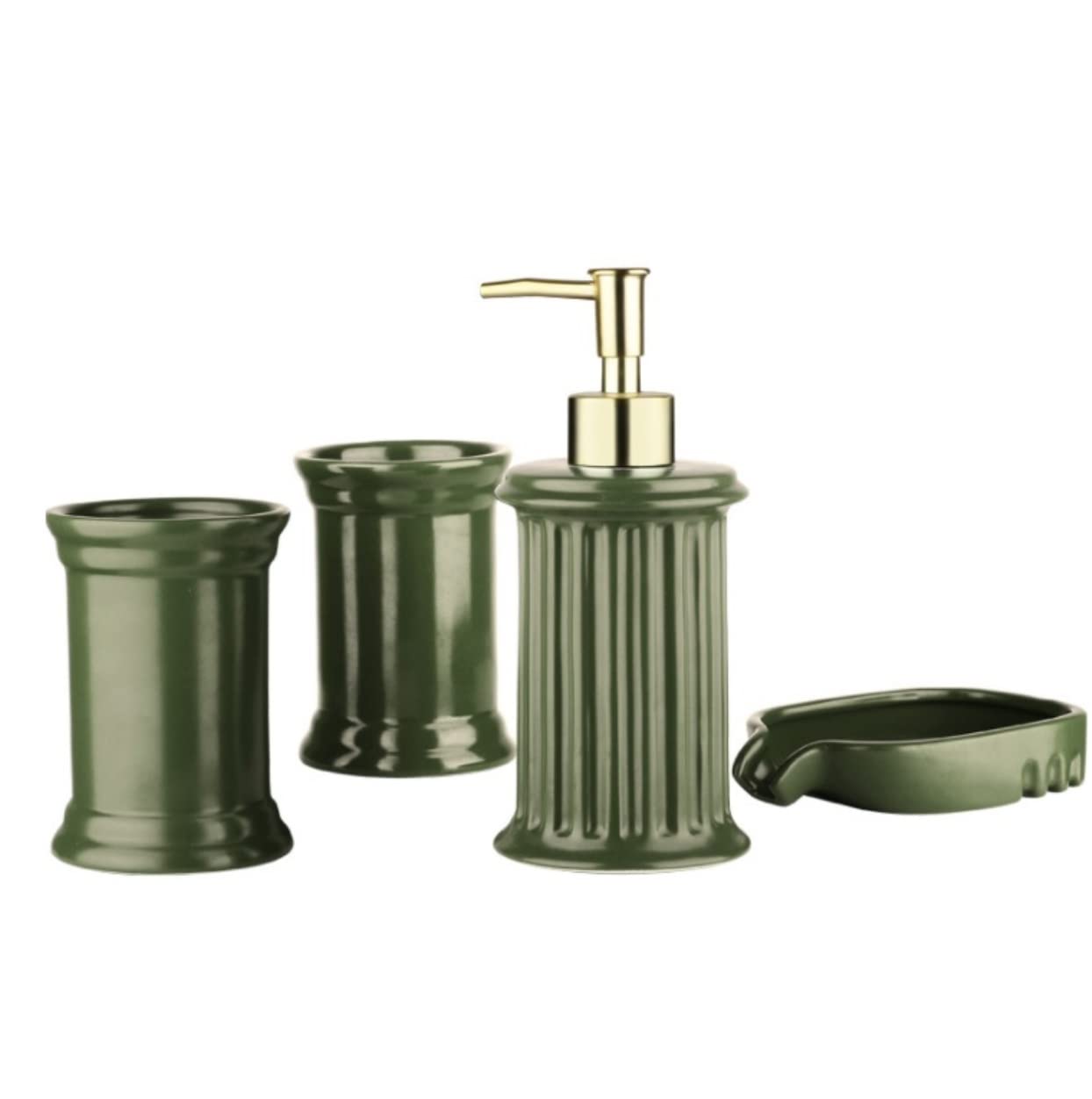 Juego de Accesorios baño Kit Juego De Accesorios De Baño Conjunto De Baño De 4 Piezas Juego De Artículos De Tocador De Baño De Estilo Retro De Cerámica Conjunto baño Set para el baño