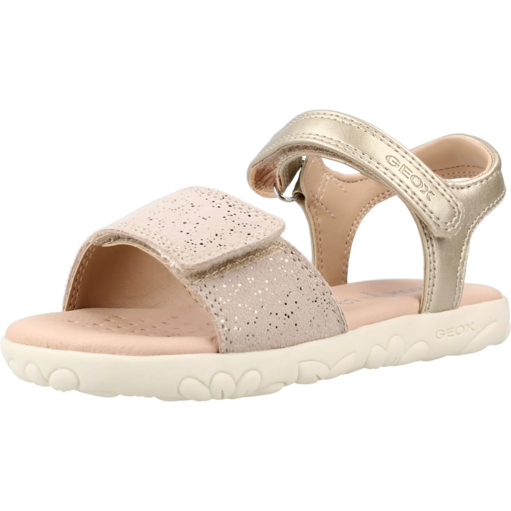 Geox J Sandal Haiti Girl, Lt Gold, 9 UK Child