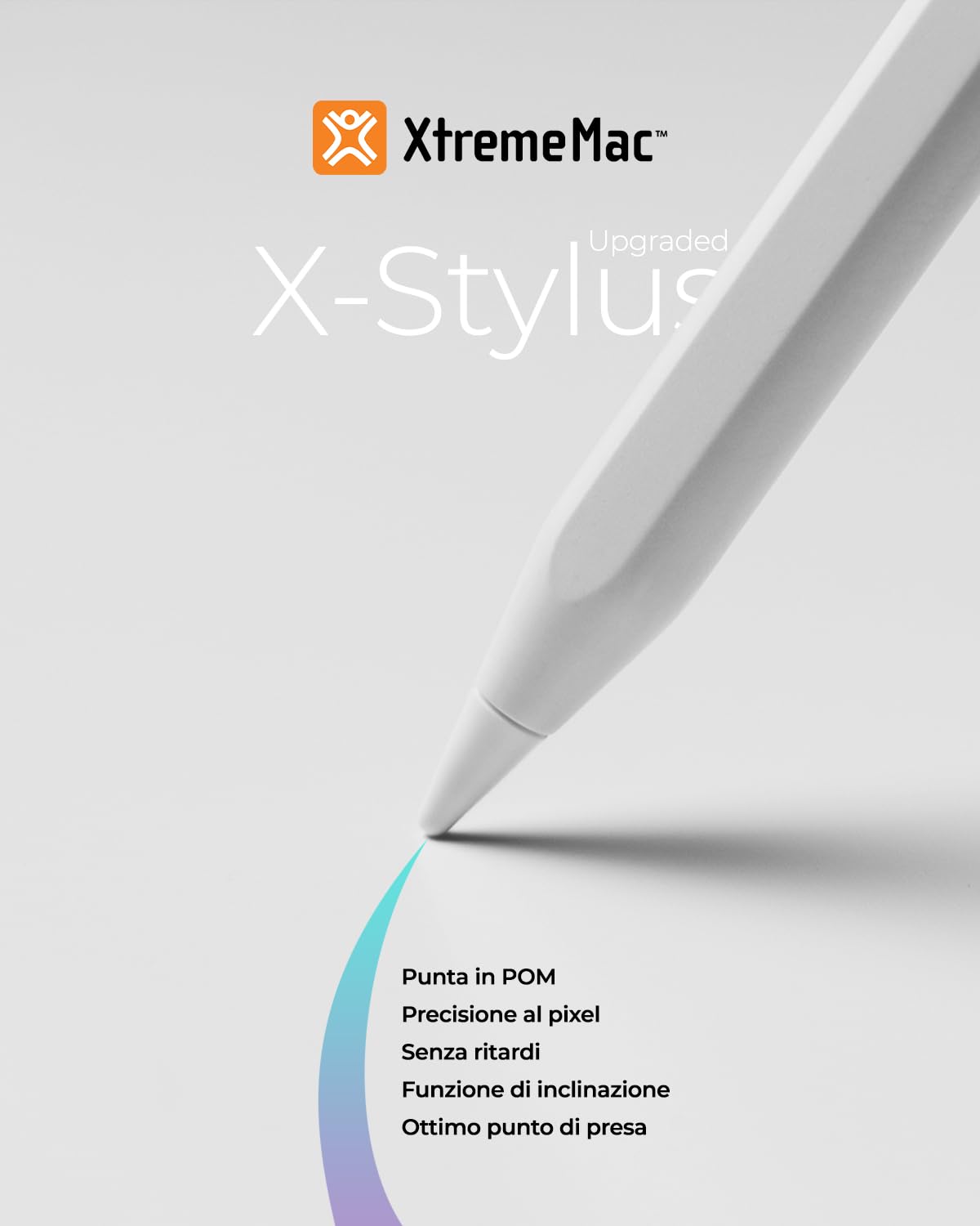 XtremeMac X-Stylus: penna di ricarica wireless aggiornata, compatibile con iPad Pro (12,9" e 11", Gen 1-6), iPad Air (Gen 4-5), iPad Mini 6