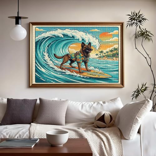 Rompecabezas de playa belga Malinois de 1000 piezas, el regalo creativo ideal para adultos 5