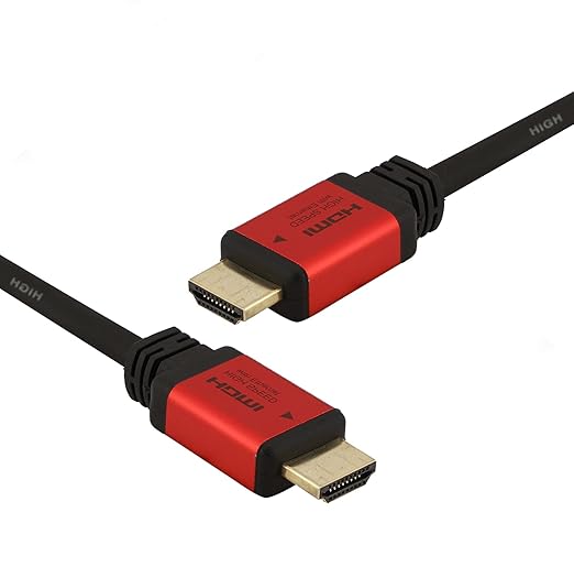 C&E 50 FT(15.2M) High Speed Ultra 4K HDMI Cable with Ethernet Red (50 Feet/15.2 Meters) Supports 4Kx2K@60HZ, 18 Gbps – 24 AWG – 3D / ARC/CEC/HDCP 2.2 / CL3 – Xbox PS4 PC HDTV at Rs. 1160