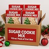 Sugar Cookie Mix, 17.5 oz, Pack of 5 | Classic Holiday Cookie Dough Base | Easy to Bake for Christmas, Parties & Decorating Activities. Pakage May Vary