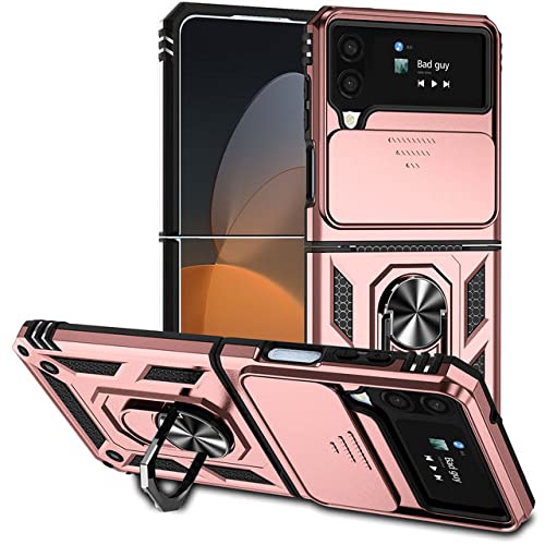 Coque Samsung Zflip4 Or Rose de qualité supérieure antichoc et articulée
