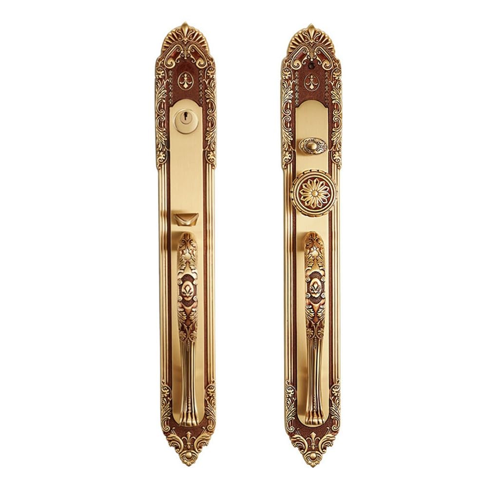 MOBYGKFY Brass Villa Folio Door Lock Entry Conference Room Large