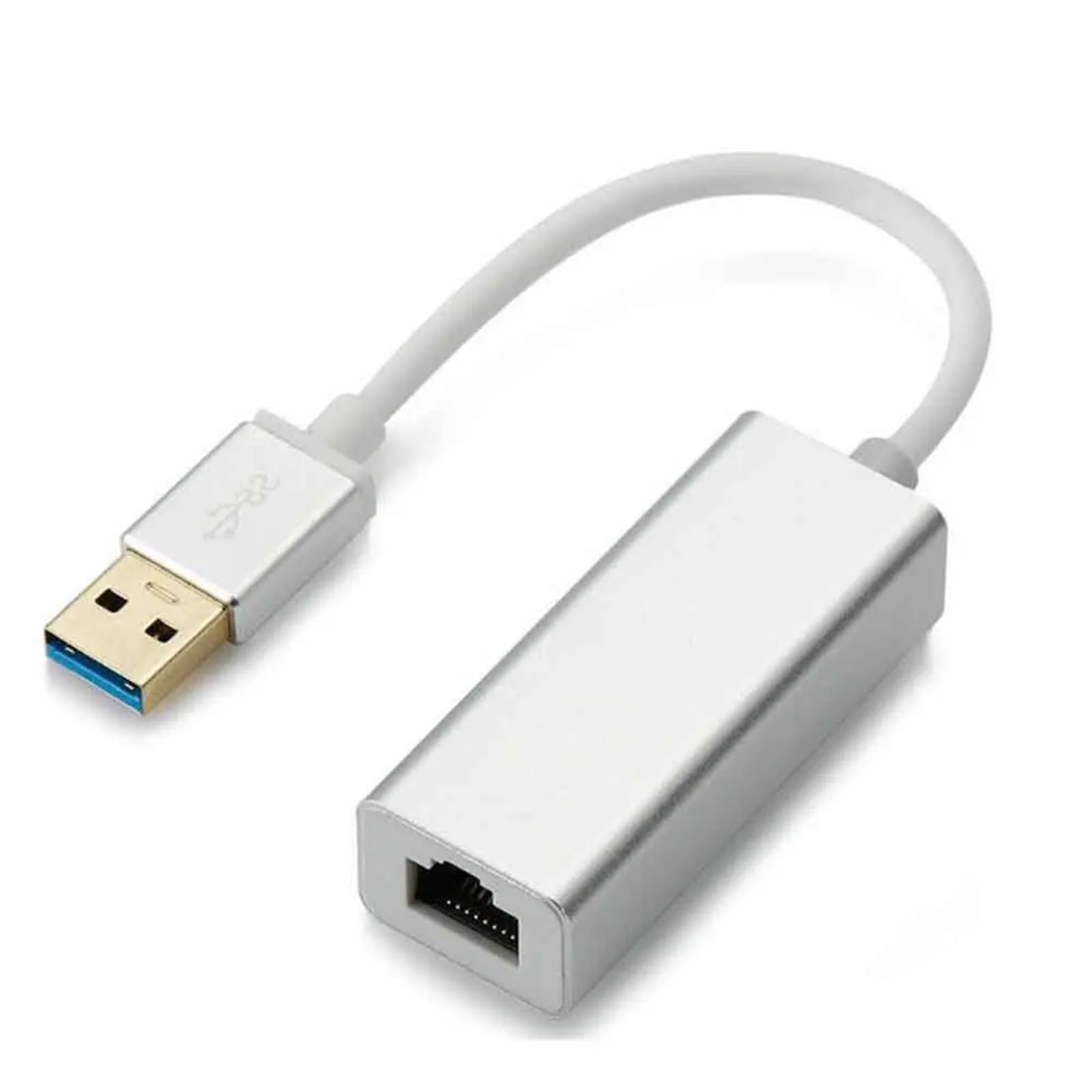 Adattatore Ethernet Gigabit USB Scheda di rete USB3.0 a RJ45 1000Mbps Lan Cavo Internet for PC Windows XP 7 8 10 Notebook Laptop(Silver)