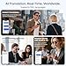 Smart AI Glasses with 100+ Language Translation, Bluetooth 5.4 Glasses with Chat GPT, Blue Light Filtering Lenses with Lightweight Metal Frame Sunglasses, Smart Glasses for Men Women Travel Business