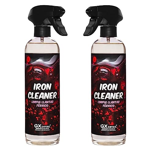Descontaminante Férrico para Llantas y Carrocería - GxDetail – Fórmula Avanzada – Limpiallantas sin Frotar - Elimina Ferodo y Grasa – Limpiador de Uso Rápido – Iron Cleaner – No daña Pintura (1 Litro)