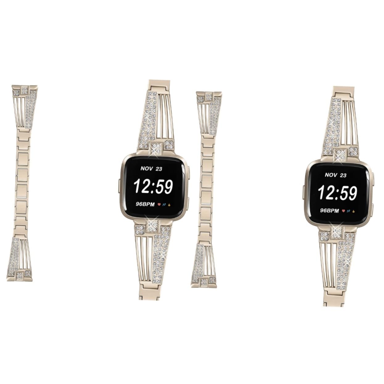 Bracelet montre acier inoxydable strass UKCOCO chic et brillant - 8