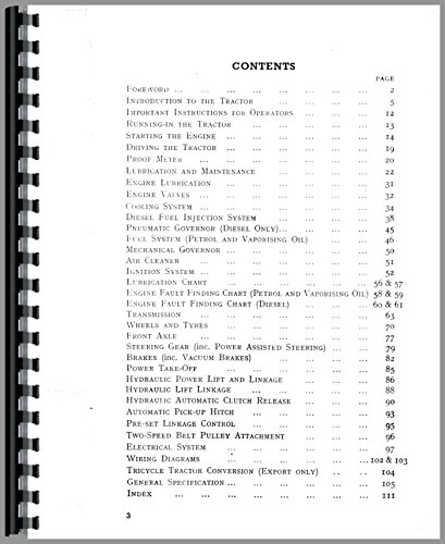 Operators Manual Ford New & Super Major Tractor      Plastic Comb