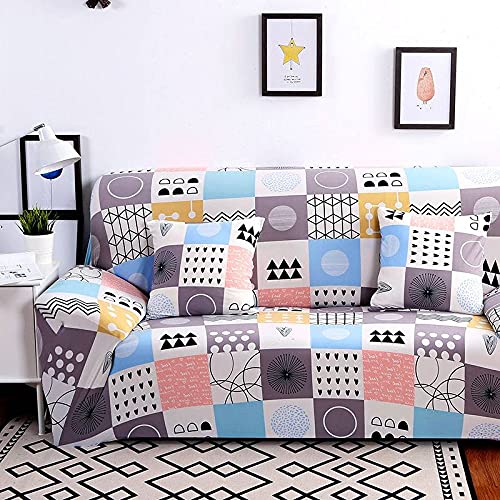 SHAFAJNC Printed Sofa Slipcover for 1/2/3/4 Seater Cushion Couch High Stretch Sofa Cover for Sofa Super Soft Fabric Couch Cover for Dogs Pets Furniture Cover-A-XL Sofa 235-300cm