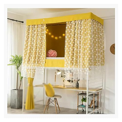 Cortinas para dormitorio de estudiantes estilo dosel con mosquitera para litera 1,2x2m