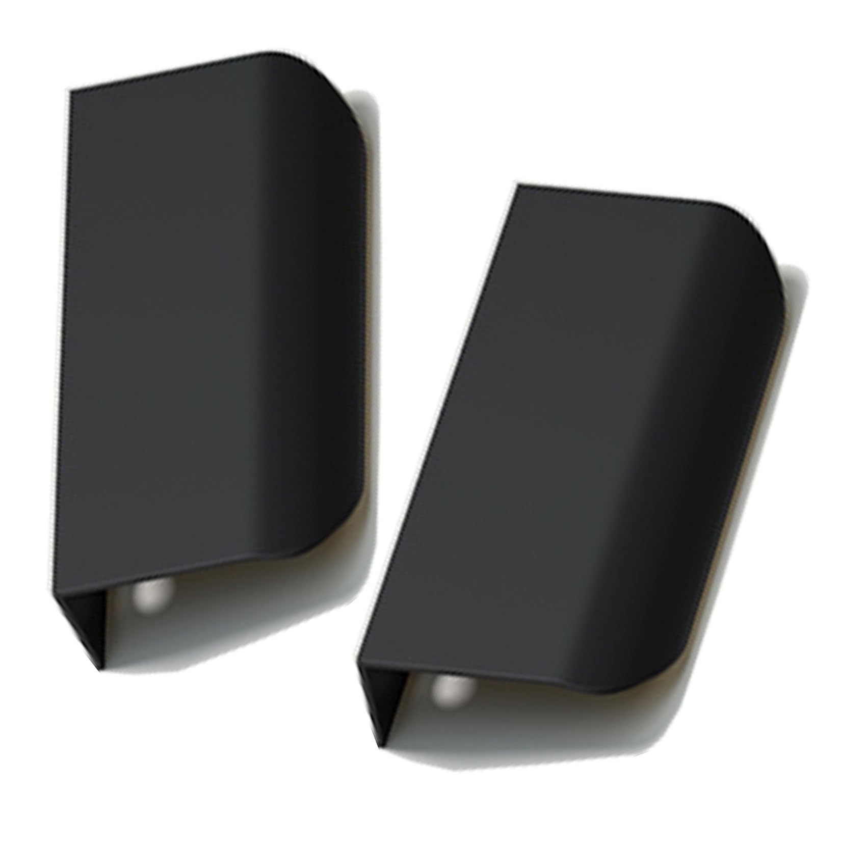 Fqflxy6589 Black 2 Packs Concealed Kitchen Cupboard Handles,Hidden Drawer Pulls,Finger Edge Pull Aluminum Alloy Cabinet Invisible Furniture Profile Door Knob For Wardrobe,Bathroom,Living Room (500Mm,)