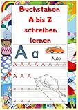 druckbuchstaben klein  Buchstaben A bis Z schreiben lernen: Lerne die Großbuchstaben und die Kleinbuchstaben von A bis Z als Druckbuchstaben, schönes, großes A4-Format zum Nachspuren und Ausmalen