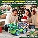 DULONIME Dinosaur Cars Truck Toys for Kids 3-5 with 8 Dinosaur Figures, Activity Play Mat, Jurassic Play Set for Boys and Girls Ages 5-7